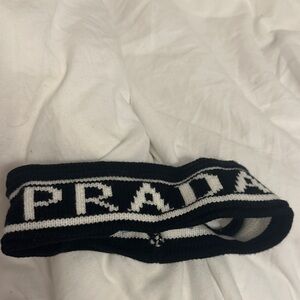Prada Monochrome Knit Headband